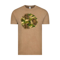 Vintage Coffee camouflage and leopard patch  2 Vintage Tee - BundleAndBundleShop