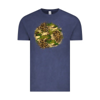 Vintage Denim camouflage and leopard patch  2 Vintage Tee - BundleAndBundleShop