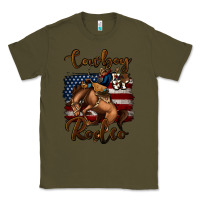 Army Green cowboy up rodeo bucking bronco Classic Tee - Jasminsmagicworld