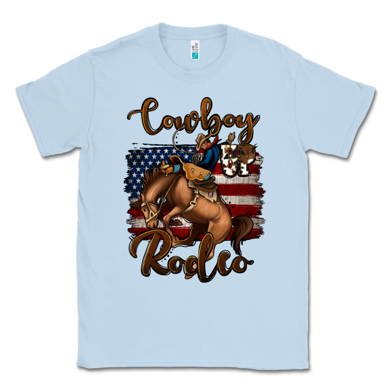 Cowboy Up Rodeo Bucking Bronco Classic Tee by Jasminsmagicworld | Teevron
