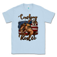 Dusty Blue cowboy up rodeo bucking bronco Classic Tee - Jasminsmagicworld