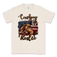Natural cowboy up rodeo bucking bronco Classic Tee - Jasminsmagicworld