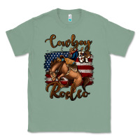 Sage cowboy up rodeo bucking bronco Classic Tee - Jasminsmagicworld