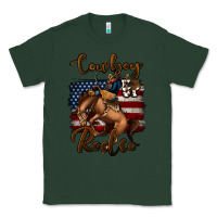 Sports Green cowboy up rodeo bucking bronco Classic Tee - Jasminsmagicworld