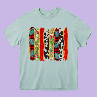 Christmas Brushstroke Heavy Core Tee Designed By Jasminsmagicworld