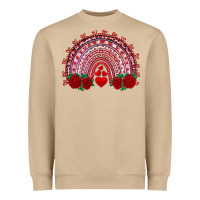 Mushroom valentines day rainbow with roses Heavyweight Sweatshirt - RanaPortraitStore