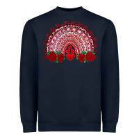 Valentines Day Rainbow With Roses Heavyweight Sweatshirt | Teevron