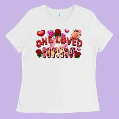 One Loved Nana Ladies Tee Designed By Fadigitalartstudio