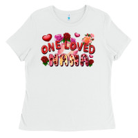 White one loved nana Ladies Tee - FaDigitalArtStudio