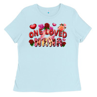 Baby Blue one loved nana Ladies Tee - FaDigitalArtStudio