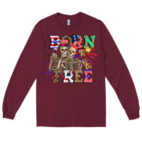 Burgundy boy grandma Long Sleeve Tee - CowhideDigitalArt