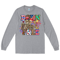 Heather Grey boy grandma Long Sleeve Tee - CowhideDigitalArt