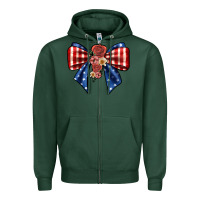 Sports Green bow Zipper Hoodie - JahusDesignShop