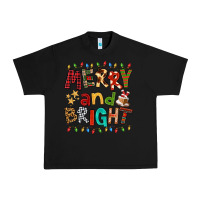 Black Merry And Bright Urban Heavy Tee - FaDigitalArtStudio