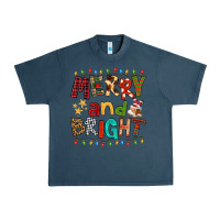 Midnight Navy Merry And Bright Urban Heavy Tee - FaDigitalArtStudio