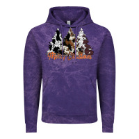 Cloud Purple merry christmas cowhide trees Vintage Hoodie - CowhideDigitalArt