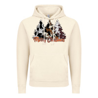 Vintage Artic merry christmas cowhide trees Vintage Hoodie - CowhideDigitalArt