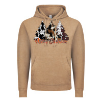 Vintage Coffee merry christmas cowhide trees Vintage Hoodie - CowhideDigitalArt