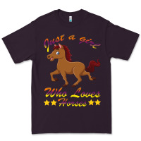 Plum Just a girl who loves horses Premium Tee - Bettercallsaul