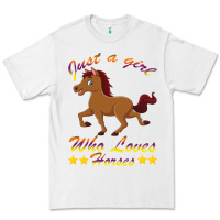 White Just a girl who loves horses Premium Tee - Bettercallsaul