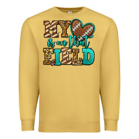 Antique Gold my heart is on that field american football Premium Sweatshirt - Jasminsmagicworld