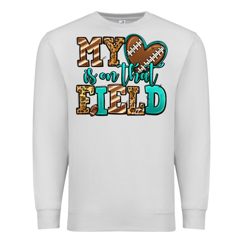 My Heart Is On That Field American Football Premium Sweatshirt by Jasminsmagicworld | Teevron