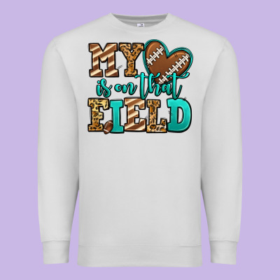 My Heart Is On That Field American Football Premium Sweatshirt Designed By Jasminsmagicworld