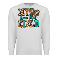 Dove Grey my heart is on that field american football Premium Sweatshirt - Jasminsmagicworld