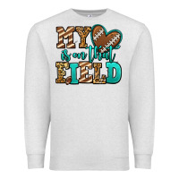 Oatmeal Heather my heart is on that field american football Premium Sweatshirt - Jasminsmagicworld