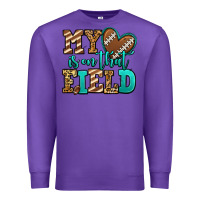 Purple my heart is on that field american football Premium Sweatshirt - Jasminsmagicworld