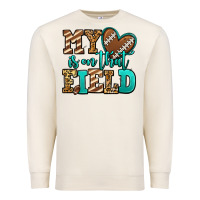 Sandshell my heart is on that field american football Premium Sweatshirt - Jasminsmagicworld