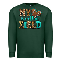 Sports Green my heart is on that field american football Premium Sweatshirt - Jasminsmagicworld