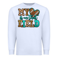 White my heart is on that field american football Premium Sweatshirt - Jasminsmagicworld