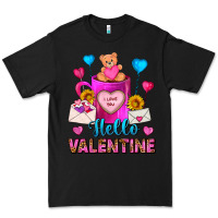 Black hello valentine valentines day coffee mug Premium Tee - FaDigitalArtStudio