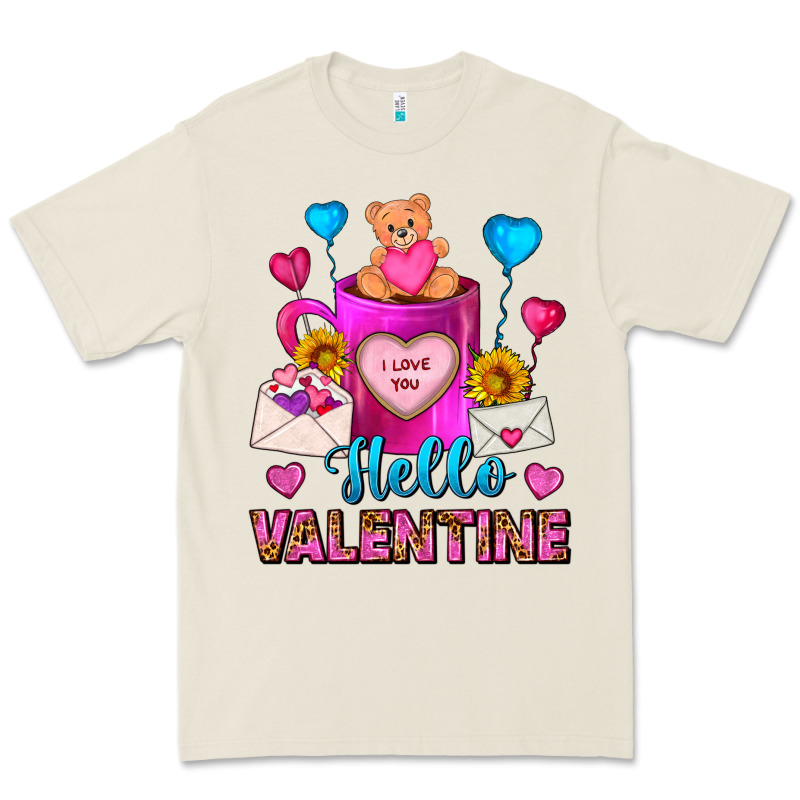 Hello Valentine Valentines Day Coffee Mug Premium Tee by FaDigitalArtStudio | Teevron