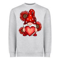 Heather Grey valentines day red Heavyweight Sweatshirt - RanaPortraitStore