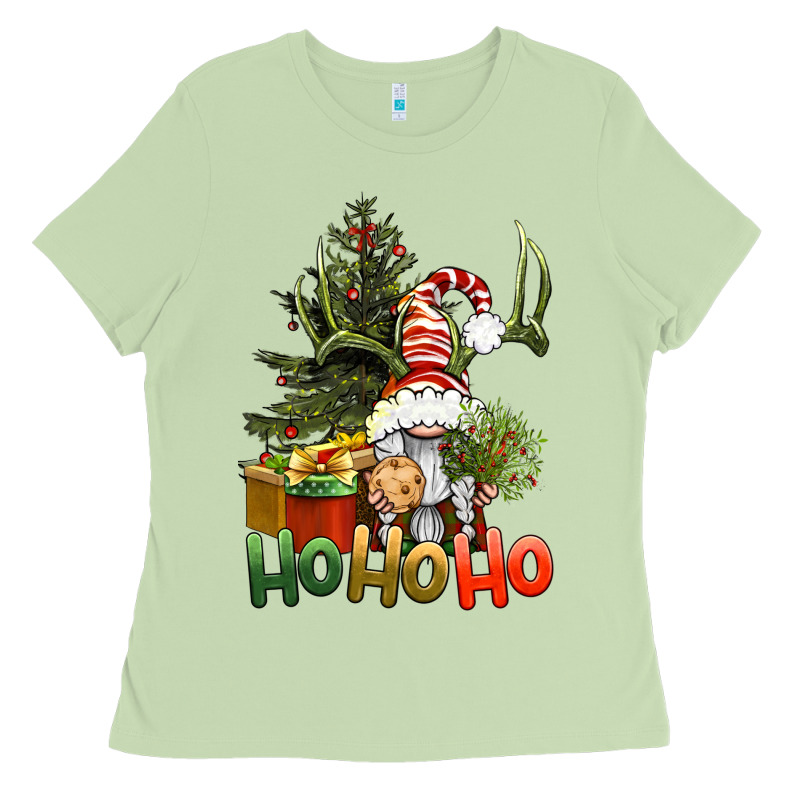 Ho Ho Ho Christmas Gnome Ladies Tee by BundleAndBundleShop | Teevron