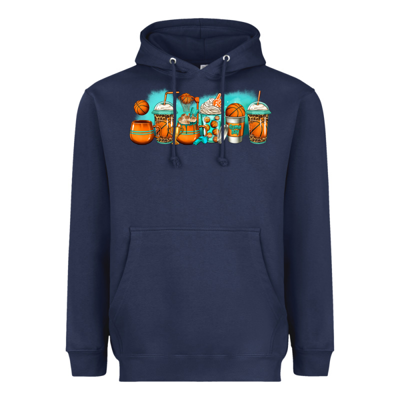 Basketball Coffee Cups Heavyweight Hoodie by Jasminsmagicworld | Teevron