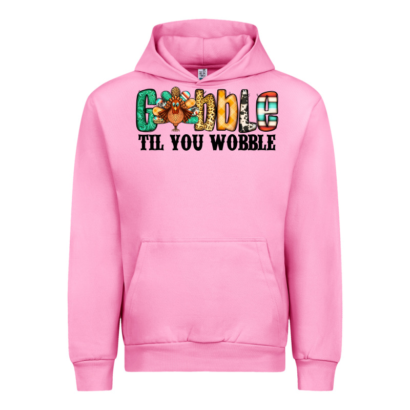 Gobble Til You Wobble Thanksgiving Turkey Urban Hoodie by Jasminsmagicworld | Teevron