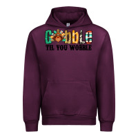 Mauve Wine gobble til you wobble thanksgiving turkey Urban Hoodie - Jasminsmagicworld