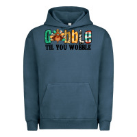 Pigment Midnight Navy gobble til you wobble thanksgiving turkey Urban Hoodie - Jasminsmagicworld