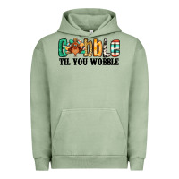 Pigment Oil Green gobble til you wobble thanksgiving turkey Urban Hoodie - Jasminsmagicworld