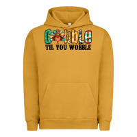 Pigment Peanut Butter gobble til you wobble thanksgiving turkey Urban Hoodie - Jasminsmagicworld