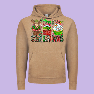 Merry Christmas Vintage Hoodie Designed By Cowhidedigitalart