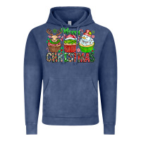 Vintage Denim Merry Christmas Vintage Hoodie - CowhideDigitalArt