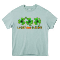 St. Patrick's Day Lucky And Blessed Heavy Core Tee | Teevron