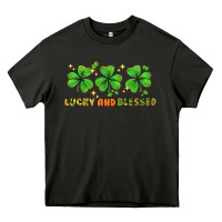 Asphalt St. Patrick's Day lucky and blessed Heavy Core Tee - HowdyJamesFarm