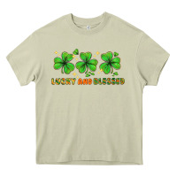 Mossy St. Patrick's Day lucky and blessed Heavy Core Tee - HowdyJamesFarm