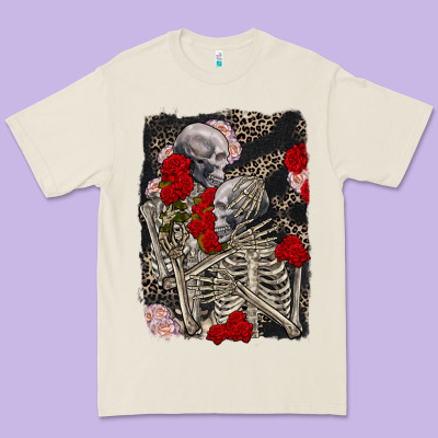 Two Skeletons Hugging Valentine's Day Premium Tee Designed By Fadigitalartstudio