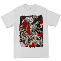 Dove Grey Two skeletons hugging Valentine's Day Premium Tee - FaDigitalArtStudio
